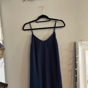 American Eagle navy blue slip dress